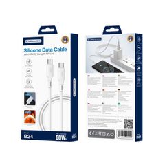 Καλώδιο USB-C σε USB-C Jellico B24 PD 60W 1m White
