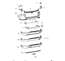 ΠΡΟΦΥΛΑΚΤΗΡΑΣ ΠΙΣΩ (ΜΕ ΤΡΥΠΕΣ ΓΙΑ PDS) JEEP COMPASS 2016-2022, ΚΑΙΝΟΥΡΙΟΣ ΓΝΗΣΙΟΣ 68351583AA , 68351583AB ΕΙΔΙΚΗ ΤΙΜΗ !!!