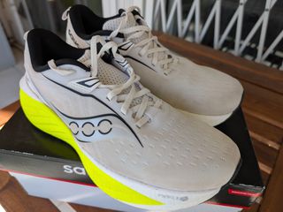 Saucony Triumph 22 No 42 Ανδρικά Αθλητικά Παπούτσια Running White / Citron