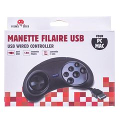 6-button USB Controller MEGADRIVE shape for PC/MAC / PC