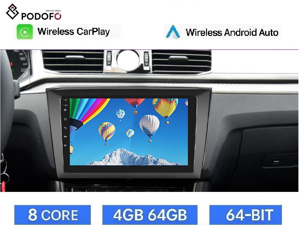 VW Golf 6 (2010-2013) 9" Οθόνη Android Car Radio Navigation | 4GB+64GB | 8-Core | Ασύρματο CarPlay & Aσύρματο Android Auto | GPS | WiFi | DSP | FM/RDS