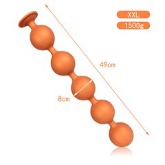 Anus Butt Plug with Suction Golden M 30cm-thumb-7