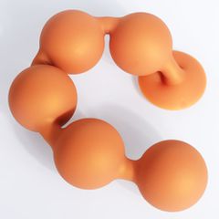 Anus Butt Plug with Suction Golden M 30cm-thumb-18