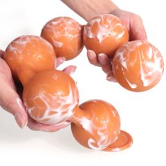 Anus Butt Plug with Suction Golden M 30cm-thumb-15