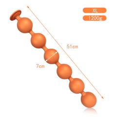 Anus Butt Plug with Suction Golden XL 51cm-thumb-6