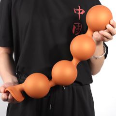 Anus Butt Plug with Suction Golden XL 51cm-thumb-1