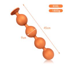 Anus Butt Plug with Suction Golden XL 51cm-thumb-10
