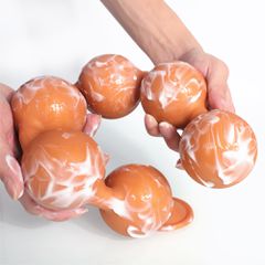 Anus Butt Plug with Suction Golden XL 51cm-thumb-2