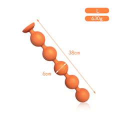 Anus Butt Plug with Suction Golden XL 51cm-thumb-4