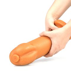 Horse Dick Butt Plug Dildo Gold S-thumb-2