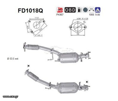 ΦΙΛΤΡΟ DPF RENAULT KOLEOS 2.0 dCi 2008-   + NISSAN QASHQAI 2.0 dCi 2007-2013             KARALOIZOS exhaust