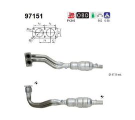 ΚΑΤΑΛΥΤΗΣ VOLVO S40 / V40 1.6/1.8cc  1999-2004        KARALOIZOS exhaust