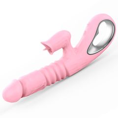 Clit Licking Rabbit Vibrator Pink-thumb-2