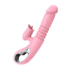 Clit Licking Rabbit Vibrator Pink-thumb-3