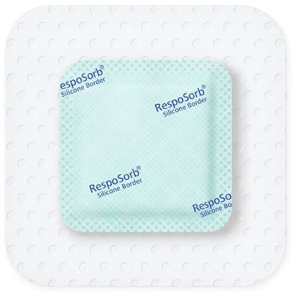 Hartmann Επίθεμα κατακλίσεων αυτοκόλλητο Hartmann Resposorb Silicone Border 10x10 cm | 1 τεμ.