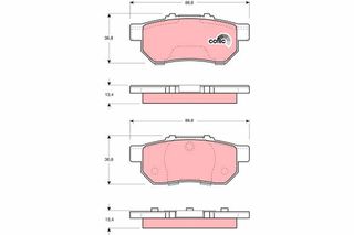 Τακάκια φρένων για HONDA CIVIC, CRX, JAZZ TRW 43022S04E03, 43022S04E02, 43022SR2030