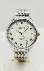 KESTE K6014 Men's Silver Stainless Steel Analog Dial Quartz Α9046 ΤΙΜΗ 95 ΕΥΡΩ