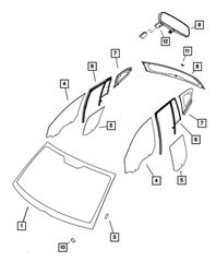 ΚΡΥΣΤΑΛΛΟ ΠΙΣΩ ΠΟΡΤΑΣ ΔΕΞΙΟ Dodge Caliber 2008-2012 5074218AC , 5074218AB, 5074218AD,  ΕΙΔΙΚΗ ΤΙΜΗ ΚΑΙΝΟΥΡΙΟ ΓΝΗΣΙΟ !!!