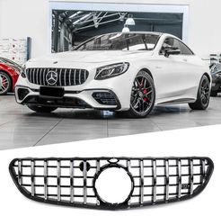 ΜΑΣΚΑ ΕΜΠΡΟΣ Mercedes-Benz S-Class Coupe GT AMG Panamericana Front Grill W217 C217 2015-2021