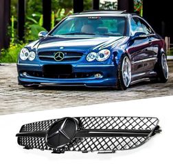 ΜΑΣΚΑ ΕΜΠΡΟΣ Mercedes-Benz CLK W209 C209 Gloss Black SLS AMG Design Front Grille 2002-2009