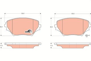 Τακάκια φρένων για TOYOTA PICNIC, RAV4 TRW 0446542071, 0446542080, 0446542130