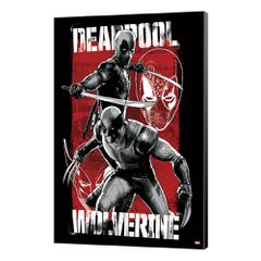 Marvel Wooden Wall Art Deadpool & Wolverine 03 Maximum Effort 35 x 50 cm