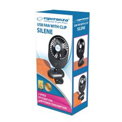 Esperanza EHF103K, Compact USB Fan, BLACK-thumb-2