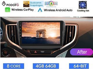 Suzuki Baleno (2015-21) Οθόνη 9" Android 15 | 4GB RAM + 64GB ROM | 8-Core Snapdragon | Ασύρματο CarPlay & Ασύρματο Android Auto GPS WiFi DSP FM/RDS