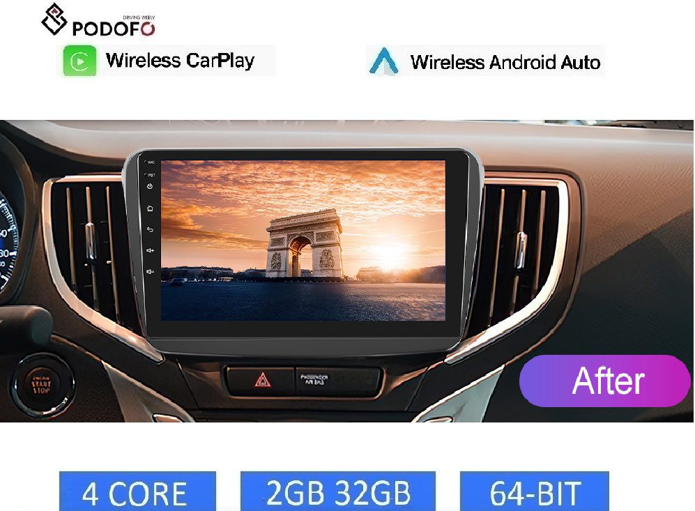 Suzuki Baleno (2015-21) Android Car Radio 9" 2+32GB Ασύρματο CarPlay & Aσύρματο Android Auto GPS  WiFi EQ