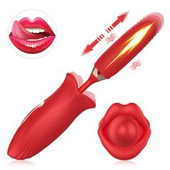 Biting thrusting Rose Vibrator-thumb-1