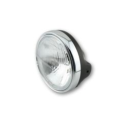 Highsider Smart Ltd Headlight, 7-Inch, H4 Insert With Embossed Glass, Glossy Black