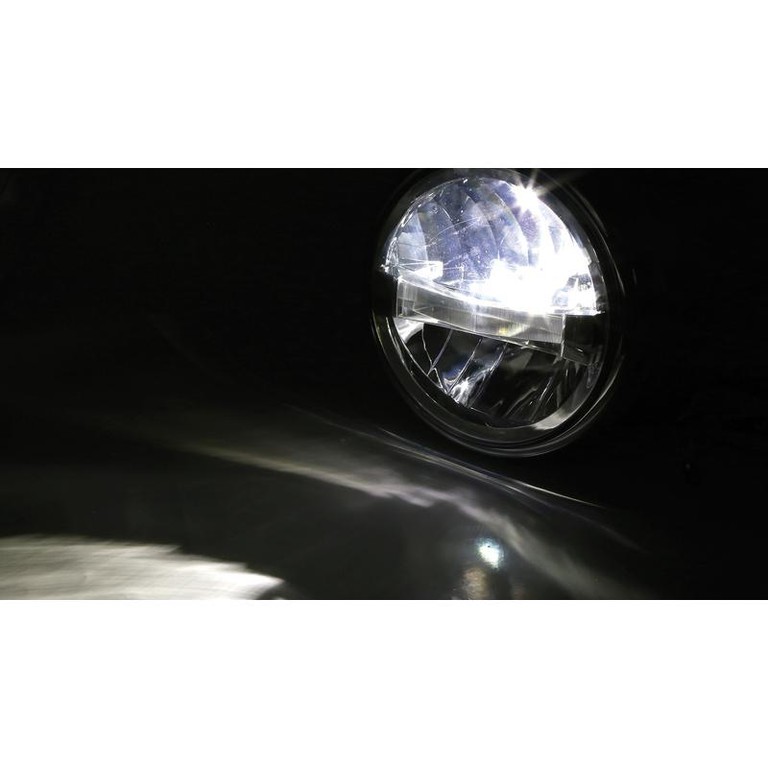 Highsider Pro 7 Inch Headlight Frame-R1 Type 4 Led Black Side Mount
