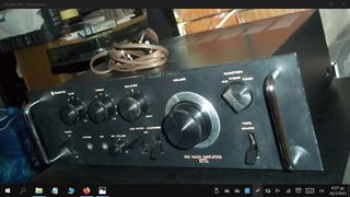 Ενισχυτης SANYO DCA-401, λειτουργια ολοκληρωμένου,τελικού η' προενισχυτη,χειροποιητη κατασκευη μαζι με κασετοφωνο