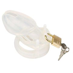 Silicone Chastity Cock Cage Clear-thumb-2