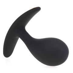 Black Silicone Prostate Massager L-thumb-1