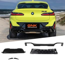 ΠΙΣΩ ΣΠΟΙΛΕΡ BMW LCI X4 G02 2021-2025 & X4M Design F98 Rear Bumper Bar Diffuser Piano Black