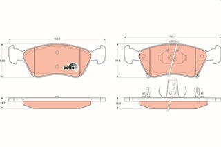 Τακάκια φρένων για TOYOTA AVENSIS BOSCH 0446505110, 0446505020, 0446505030-thumb-1