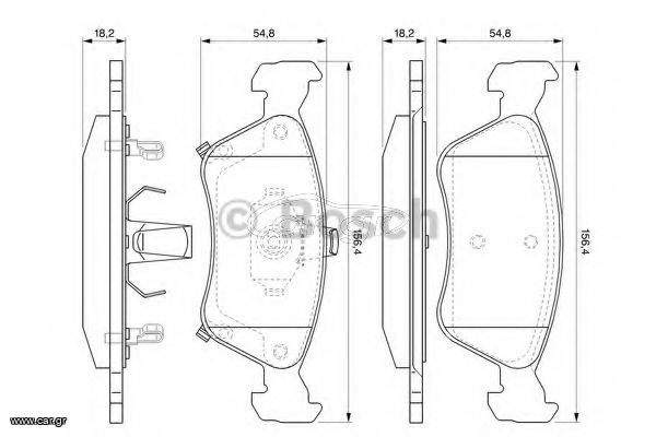 Τακάκια φρένων για TOYOTA AVENSIS BOSCH 0446505110, 0446505020, 0446505030