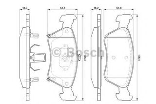 Τακάκια φρένων για TOYOTA AVENSIS BOSCH 0446505110, 0446505020, 0446505030