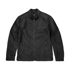 Rebase Men's P.U. Leather Jacket 242.RLJK.2021 Black