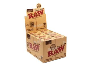 ΚΟΥΤΙ ΜΕ 24 RAW CONNOISSEUR ΡΟΛΟ ΣΤΡΙΦΤΟΥ King Size SLIM 5m με Σπαστές Τζιβάνες 716165257905