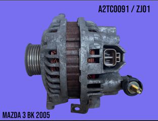 MAZDA 3 BK 2003-2008 ΜΕΤΑΧΕΙΡΙΣΜΕΝΑ ΑΝΤΑΛΛΑΚΤΙΚΑ ( Δυναμό φόρτισης μπαταρίας με κωδικό A2TC0091 / ZJ01 γνήσιο μεταχειρισμένο )
