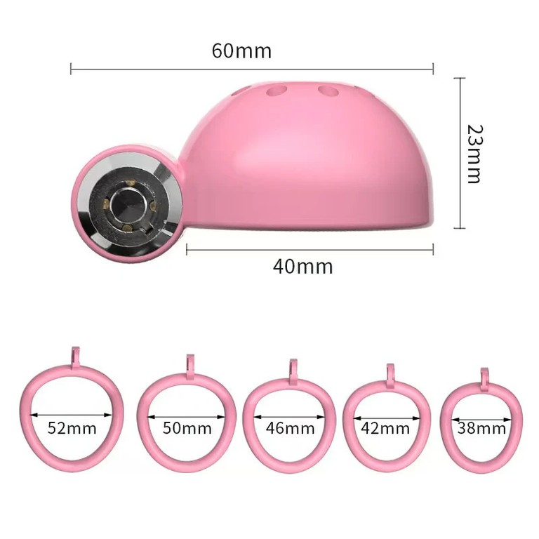 Button Lock Chastity Cock Cage Black
