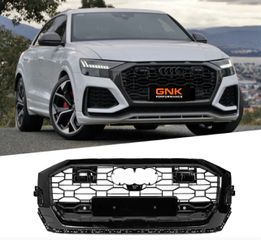 ΜΑΣΚΑ ΕΜΠΡΟΣ AUDI Q8 SQ8 F1 Gloss Black RS-Q8 Design Front Bumper Grille 2019-2023