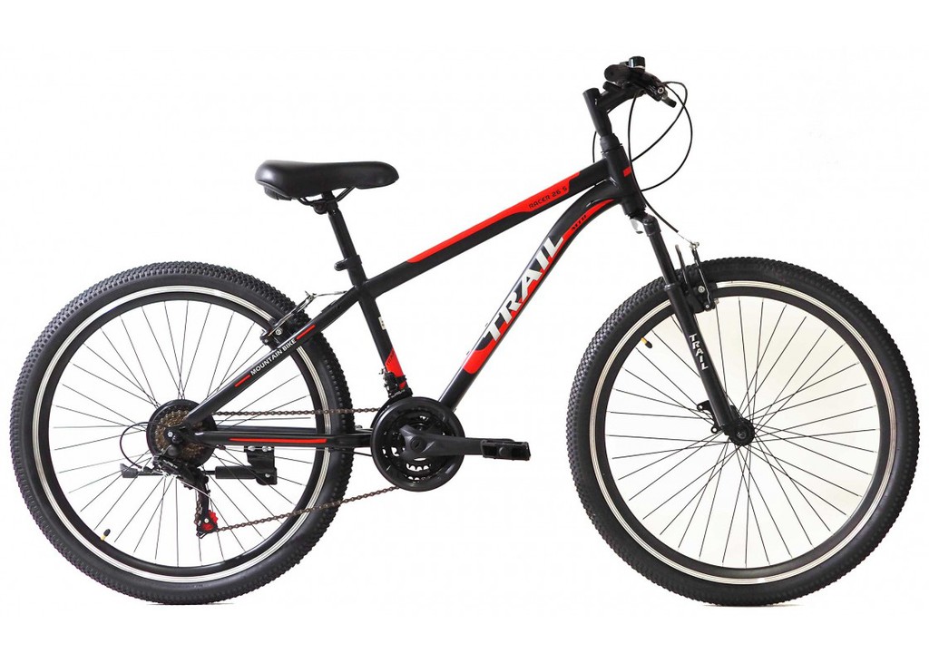 All - Mountain Trax 2026 Trail 24" MTB 21T ανδρικό μαύρο/κόκκινο