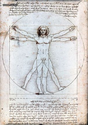 Ο άνθρωπος του Βιτρούβιου - Λεονάρντο ντα Βίντσι (1487) σε κάδρο