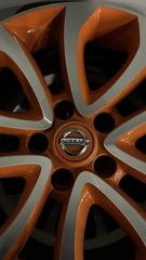 4άδα ΓΝΗΣΙΕΣ ΖΑΝΤΕΣ ΑΛΟΥΜΙΝΙΟΥ NISSAN JUKE PULSAR QUASQAI ORANGE & GREY-thumb-3