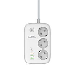 Πολύπριζο WiFi με διακόπτη - WiFi Smart Power Strip with Switch Multi-socket Smart Guard LDNIO SEW3452 with 3 EU Outlets 2500W & 3 USB-A & USB-C 30W with 2m power cord ( Κωδ.1-PER0064 )-thumb-1