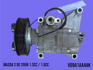 MAZDA 2 DE 2008-2014 ΜΕΤΑΧΕΙΡΙΣΜΕΝΑ ΑΝΤΑΛΛΑΚΤΙΚΑ ( κομπρεσέρ κλιματιστικού aircondition με κωδικό V09A1AA4AK κατάλληλο για αυτοκίνητα με κινητήρες βενζίνης )