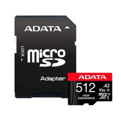 Κάρτα μνήμης microSDXC 512 GB ADATA High Endurance (UHS-I U3, Class 10, V30, A2)